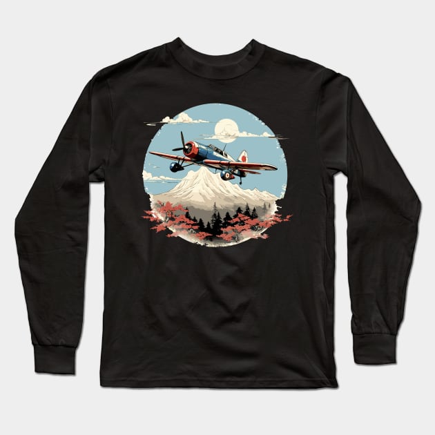 Airplane Long Sleeve T-Shirt by Yopi